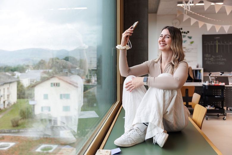 Judith Suter in ihrem Schulzimmer im Kanton Aargau.