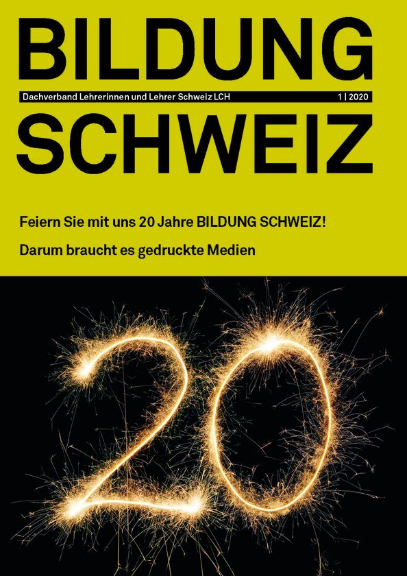 Cover Januarausgabe 2020 BILDUNG SCHWEIZ