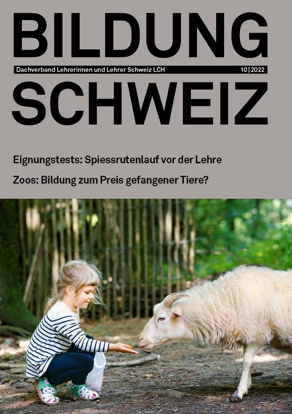 Cover der Oktoberausgabe von BILDUNG SCHWEIZ 2022.