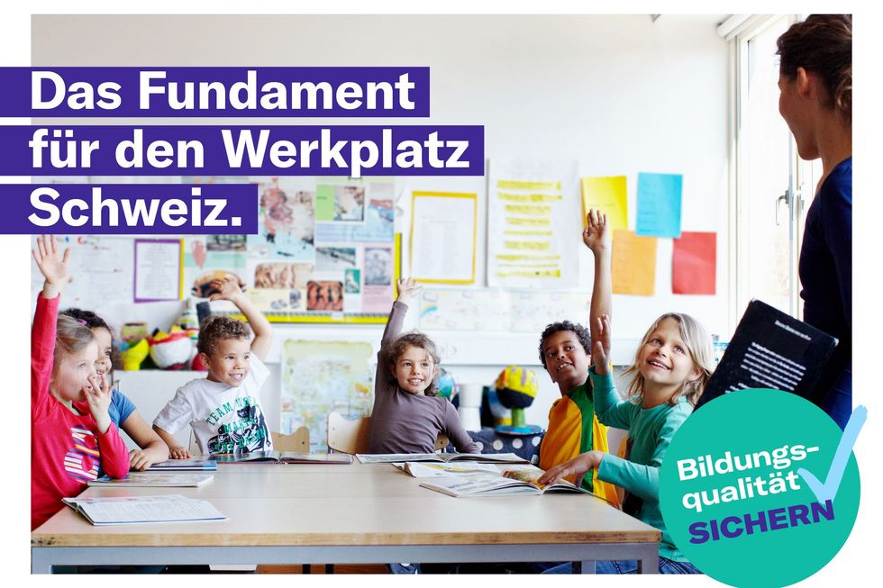 Kampagnen Sujet zeigt Situation in einer Schulklasse.