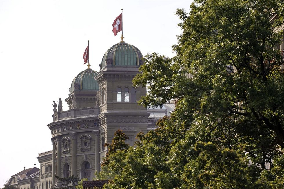 Das Bundeshaus in einer Ansicht vom Süden her.