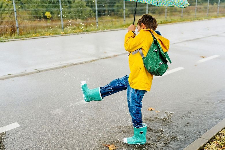 Having fun on a rainy day