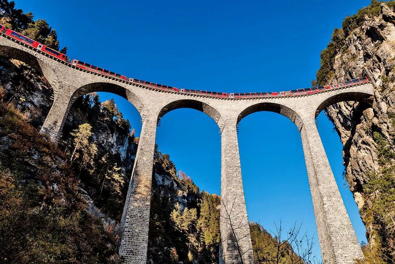 Das Landwasserviadukt bei Filisur.