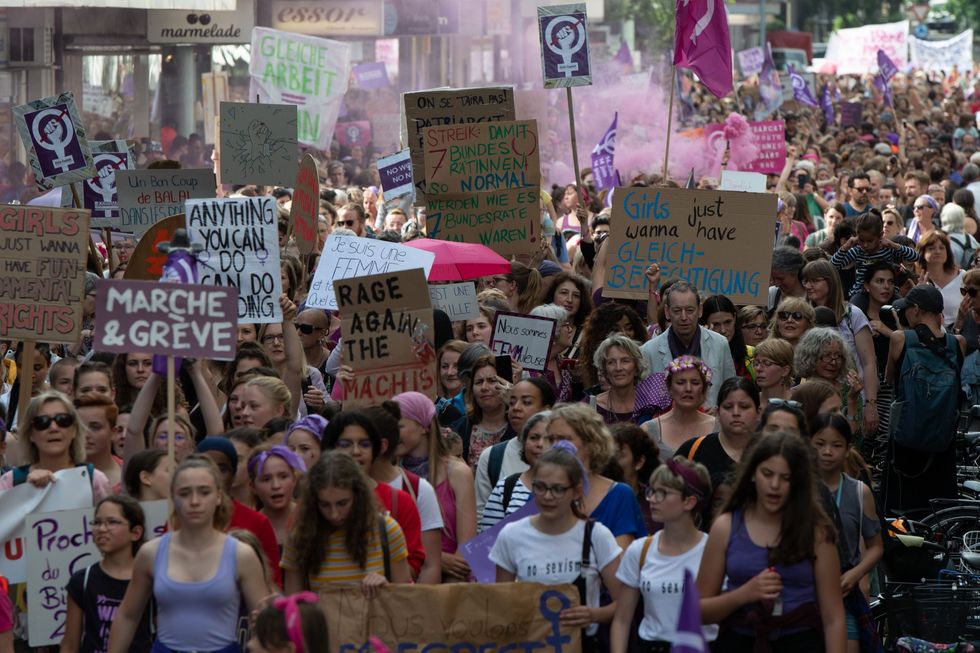 Bild des Frauenstreiks 2019 in Biel.