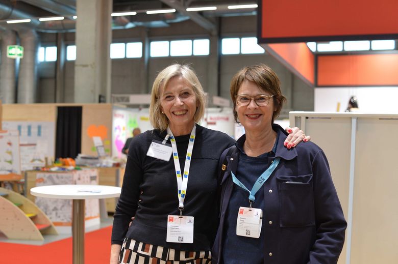 Franziska Peterhans, Zentralsekretärin LCH, mit Susanne Rüegg, Leiterin des Pädagogischen Zentrums Basel-Stadt