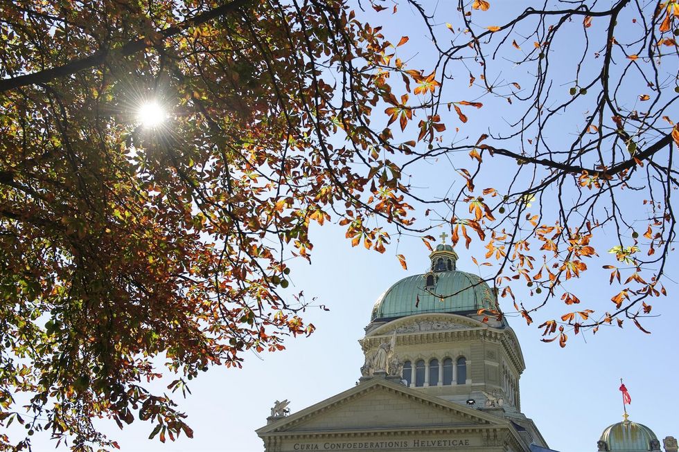 Die Bundeshauskuppel im Herbst